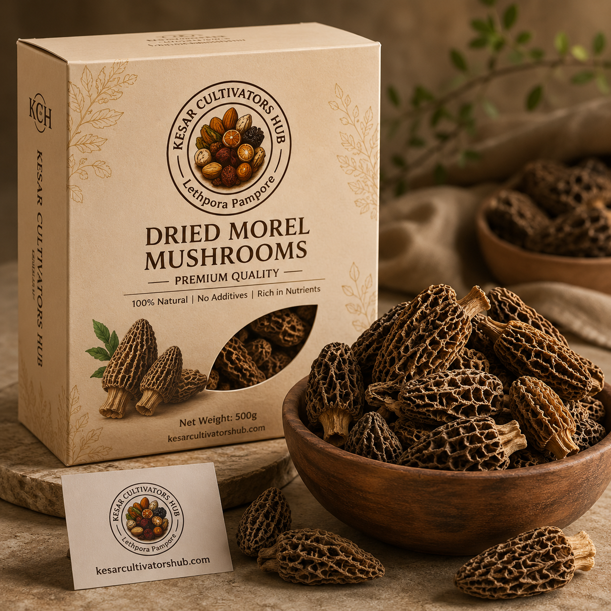 Dried moral Mushroom Dried Morel Mushroom - 100 grams - Image 1